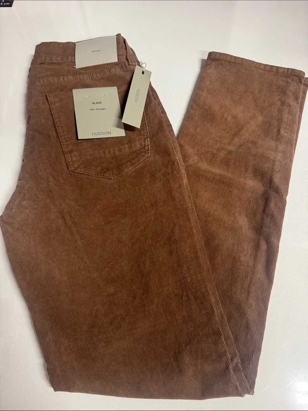 Corduroy Pants Mens 31 34 Brown Slim Straight